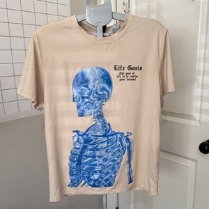 ROMWE Life Goals Cream Garment with Black Label